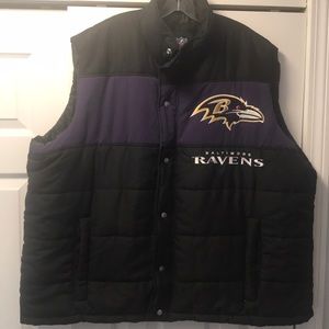 New W/tags Baltimore Ravens NFL Puffy Vest 2XL